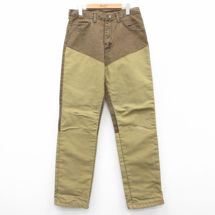 【20%OFF】W31★古着 ラングラー Wrangler ハンティング パンツ メンズ 90年代 90s ダブルニー ダック地 コットン USA製 茶他 ブラウン 【spe】 25aug20 中古 ボトムス ロング