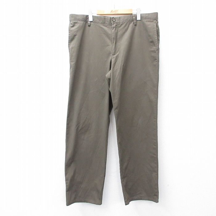 【50%OFF】W39★古着 ドッカーズ パンツ メンズ 茶 ブラウン 25aug21 中古 ボトムス ロング