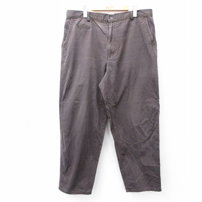 W37★古着 ドッカーズ パンツ メンズ 90年代 90s コットン 茶 ブラウン 25aug21 中古 ボトムス ロング