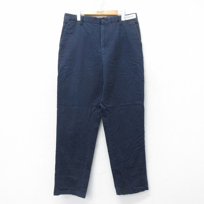 【50%OFF】W36★古着 CINTAS ワーク パンツ メンズ コットン 紺 ネイビー 25aug27 中古 ボトムス ロング