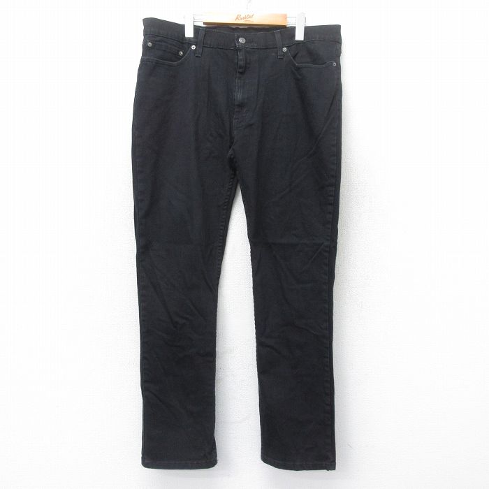 W38★古着 リーバイス Levis 511 ジーンズ メンズ 黒 ブラック デニム 25aug27 中古 ボトムス ジーパン Gパン ロング パンツ