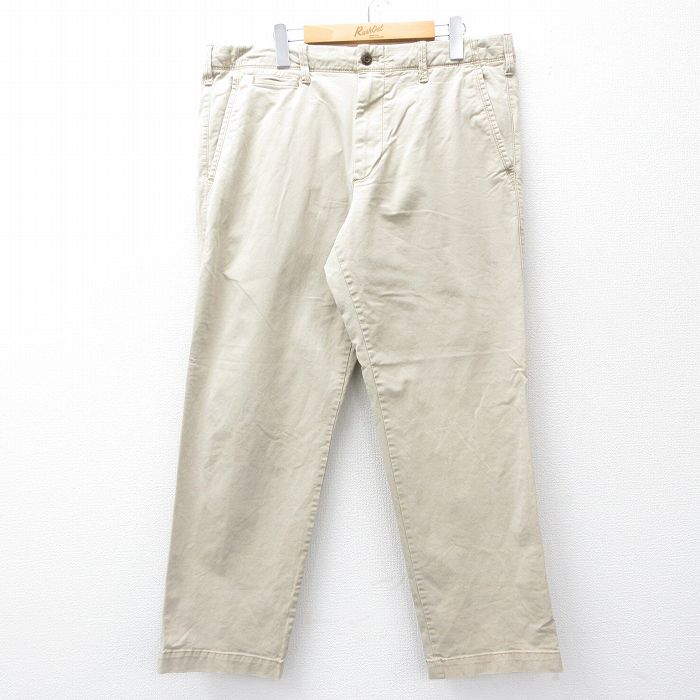 【50%OFF】W36★古着 ギャップ GAP パンツ メンズ ベージュ カーキ 25aug28 中古 ボトムス ロング