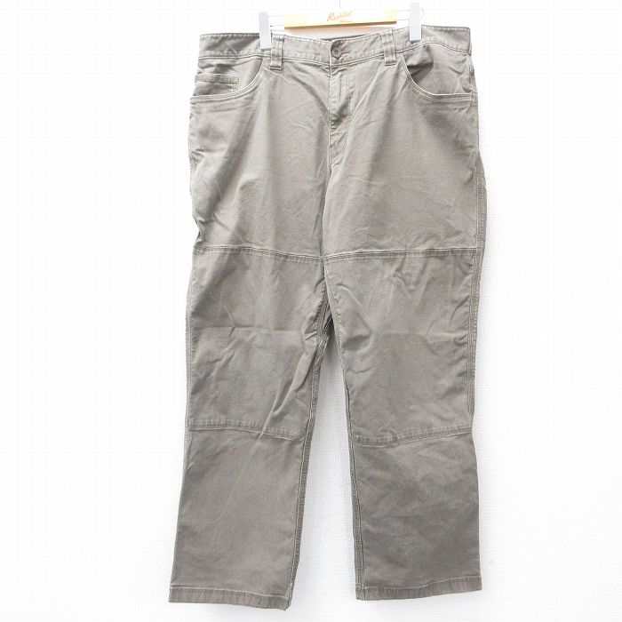W40★古着 ノースフェイス THE NORTH FACE パンツ メンズ ダブルニー ダック地 大きいサイズ グレー系 25aug28 中古 ボトムス ロング