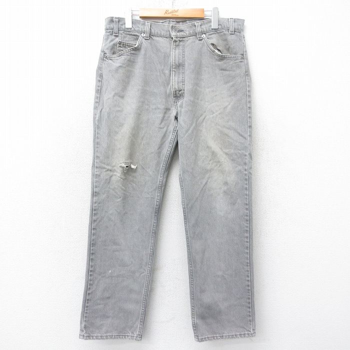 W36★古着 リーバイス Levis ジーンズ メンズ 90年代 90s グレー デニム 25sep01 中古 ボトムス ジーパン Gパン ロング パンツ