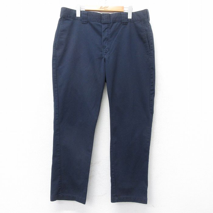 W38★古着 デッキーズ ワーク パンツ メンズ 紺 ネイビー 25sep01 中古 ボトムス ロング