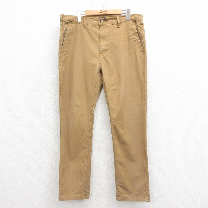 W37★古着 リーバイス Levis パンツ メンズ ダック地 茶 ブラウン 25sep05 中古 ボトムス ロング