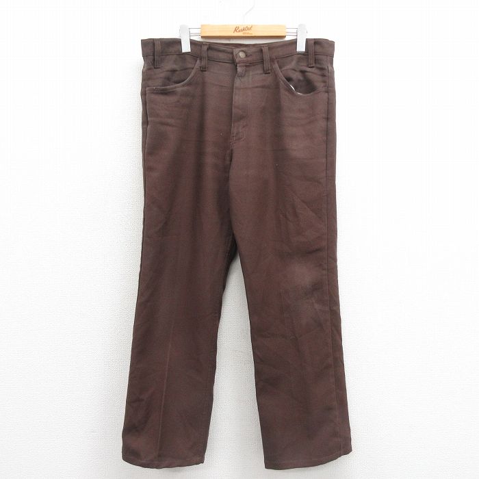 W37★古着 リーバイス Levis 517 パンツ メンズ 80年代 80s ブーツカット USA製 こげ茶 ブラウン 【spe】 25sep05 中古 ボトムス ロング