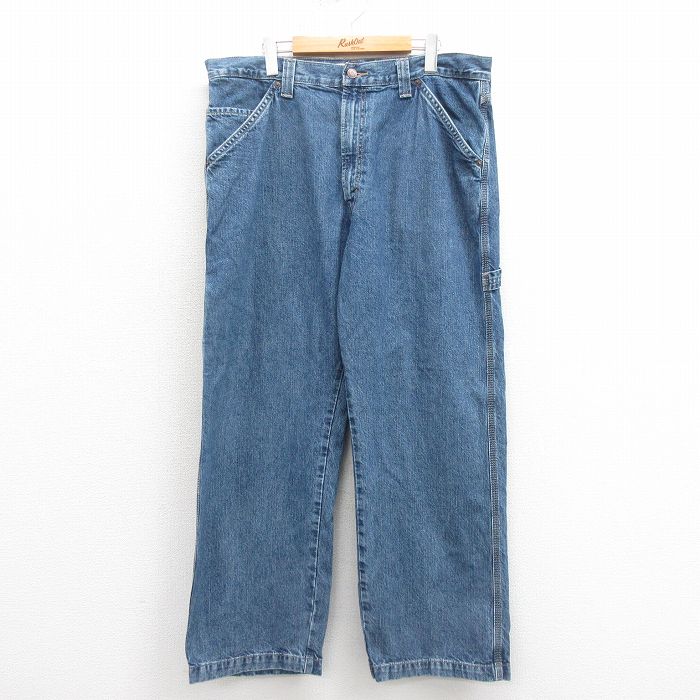 W39★古着 リーバイス Levis ペインター パンツ メンズ コットン 紺 ネイビー デニム 25sep05 中古 ボトムス ロング
