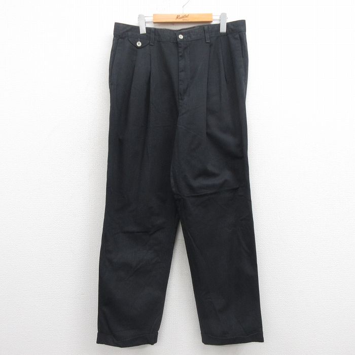 W36★古着 ドッカーズ チノ パンツ チノパン メンズ 00年代 00s 黒 ブラック 25sep05 中古 ボトムス ロング