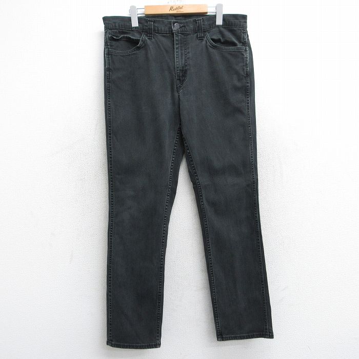 W35★古着 リーバイス Levis 511 ジーンズ メンズ 黒 ブラック デニム 25sep06 中古 ボトムス ジーパン Gパン ロング パンツ