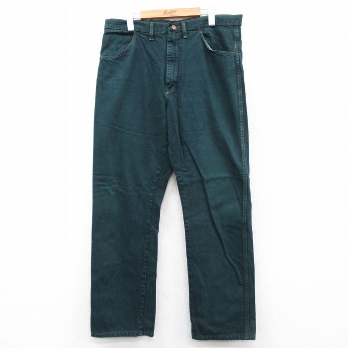 ラスラー W36 ジーンズ グリーン | 古着