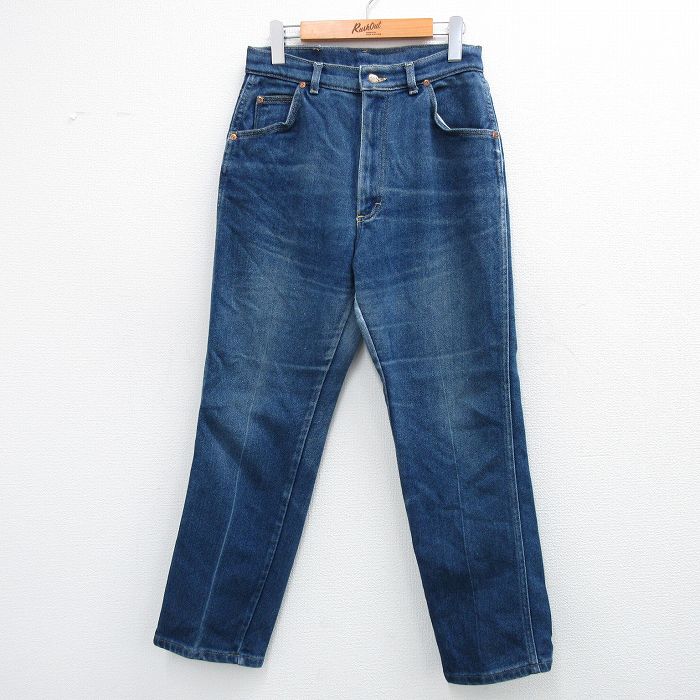 W29★古着 リー Lee ジーンズ メンズ 90年代 90s ヒゲ 紺 ネイビー デニム 25sep08 中古 ボトムス ジーパン Gパン ロング パンツ