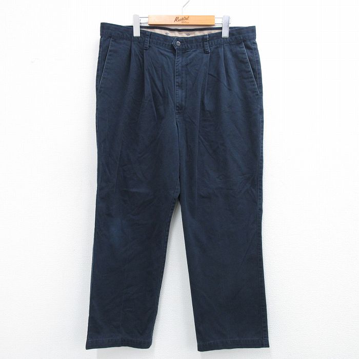 W38★古着 ドッカーズ パンツ メンズ 00年代 00s コットン 紺 ネイビー 25sep08 中古 ボトムス ロング