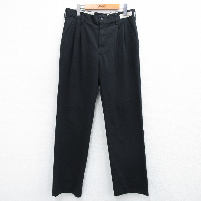 W32★古着 レッドキャップ ワーク パンツ メンズ 00年代 00s 黒 ブラック 25sep08 中古 ボトムス ロング