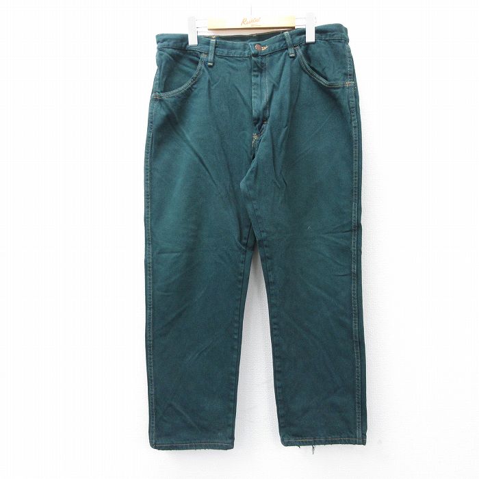ラスラー W34 ジーンズ グリーン | 古着