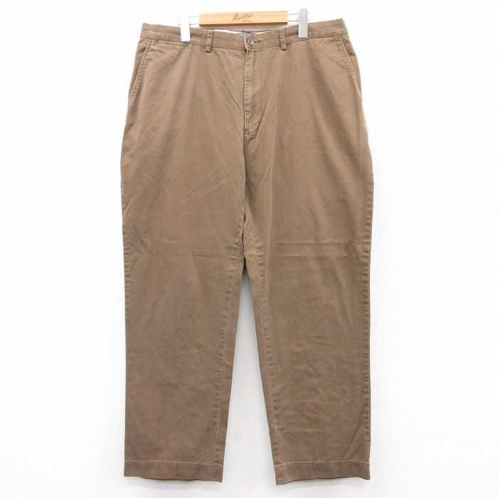 W37★古着 ラルフローレン Ralph Lauren ブランド チノ パンツ チノパン メンズ 90年代 90s コットン ベージュ カーキ 25sep10 中古 ボトムス ロング