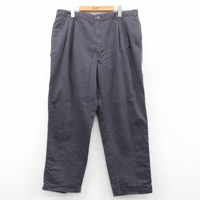 W37★古着 パンツ メンズ 90年代 90s タロン 濃グレー 25sep10 中古 ボトムス ロング