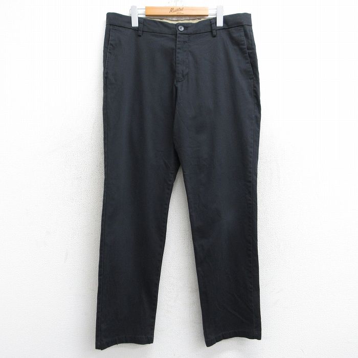 W36★古着 ドッカーズ パンツ メンズ 黒 ブラック 25sep12 中古 ボトムス ロング