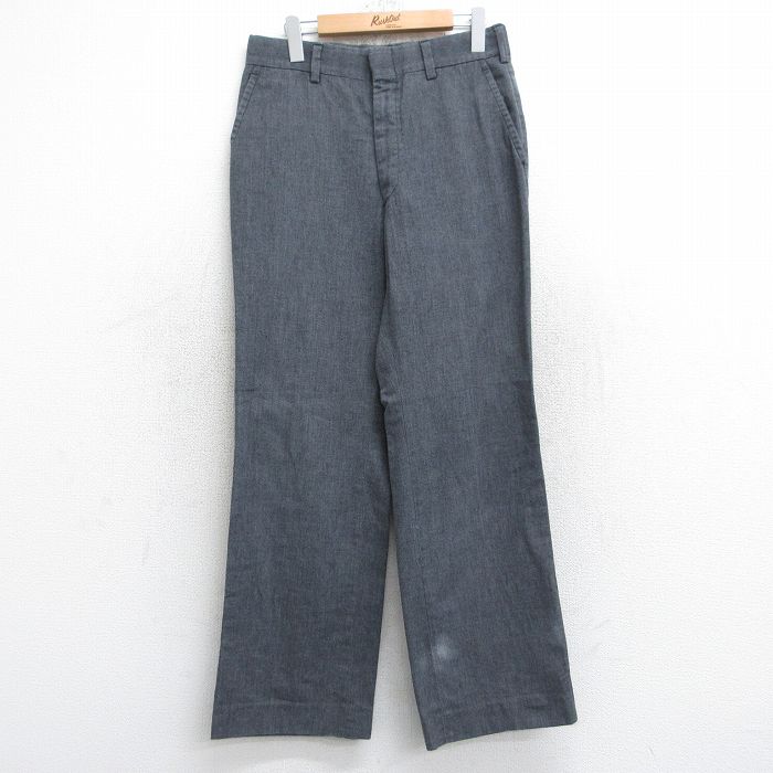 W30★古着 スラックス パンツ メンズ 80年代 80s タロン グレー 25sep12 中古 ボトムス ロング