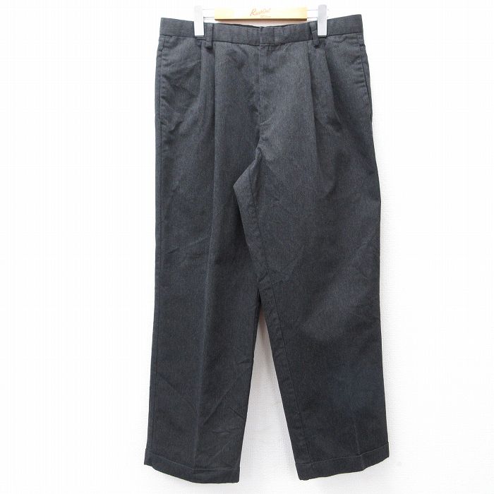 W34★古着 ドッカーズ スラックス パンツ メンズ 濃グレー 25sep13 中古 ボトムス ロング
