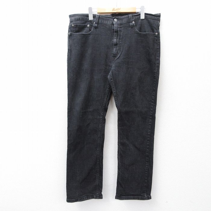 W38★古着 リーバイス Levis 514 ジーンズ メンズ 黒 ブラック デニム 【spe】 25sep13 中古 ボトムス ジーパン Gパン ロング パンツ