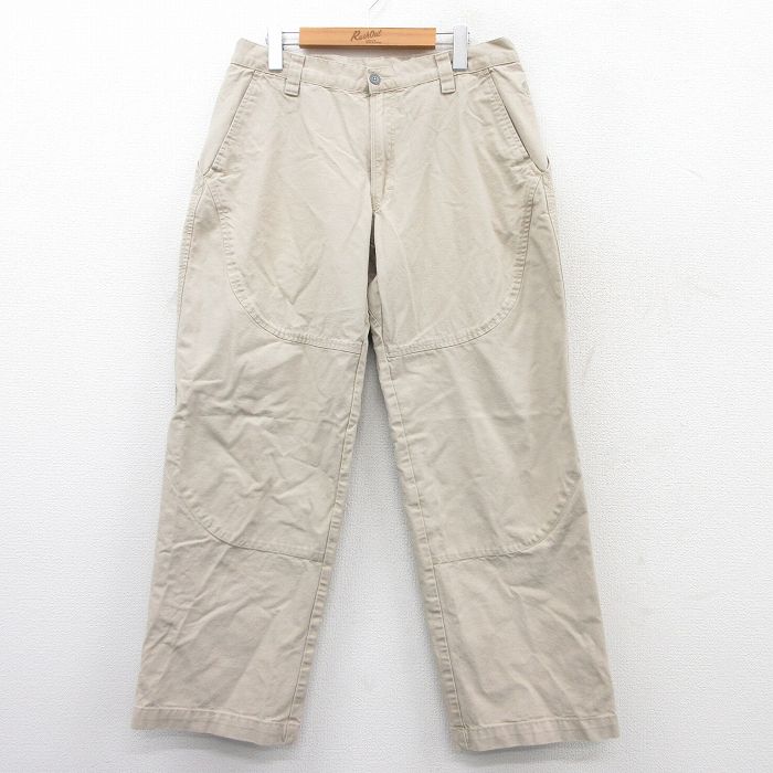 W34★古着 パタゴニア patagonia パンツ メンズ 00年代 00s rhythm リズム ダブルニー ダック地 コットン ベージュ系 カーキ 【spe】 25sep13 中古 ボトムス ロング