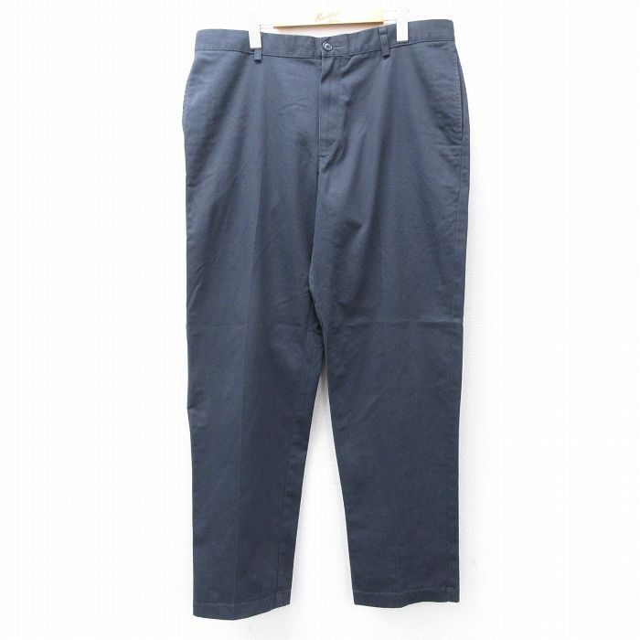 W36★古着 エルエルビーン LLBEAN パンツ メンズ 00年代 00s コットン 黒 ブラック 25sep17 中古 ボトムス ロング