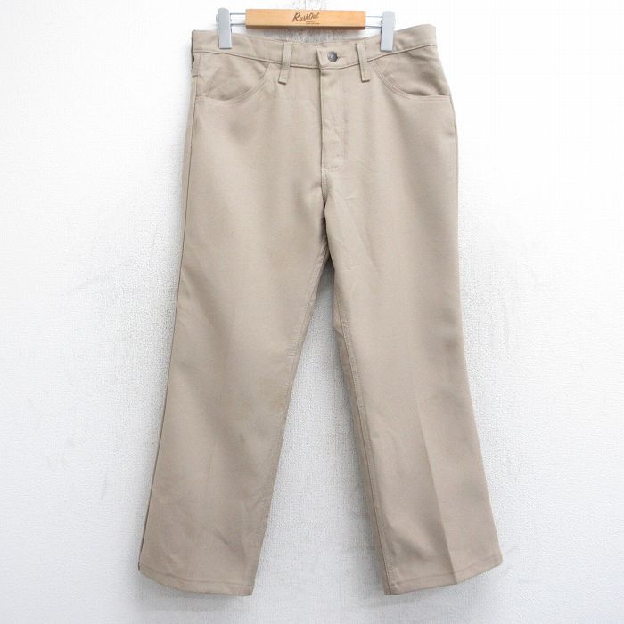 【20%OFF】W33★古着 ラングラー Wrangler ランチャー パンツ メンズ ベージュ カーキ 25sep17 中古 ボトムス ロング