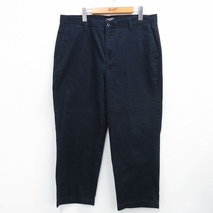 【20%OFF】W37★古着 ドッカーズ パンツ メンズ 濃紺 ネイビー 25sep18 中古 ボトムス ロング