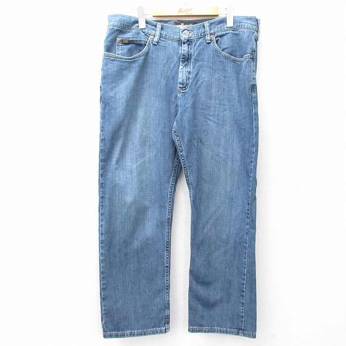W36★古着 リー Lee ジーンズ メンズ 紺 ネイビー デニム 25sep18 中古 ボトムス ジーパン Gパン ロング パンツ