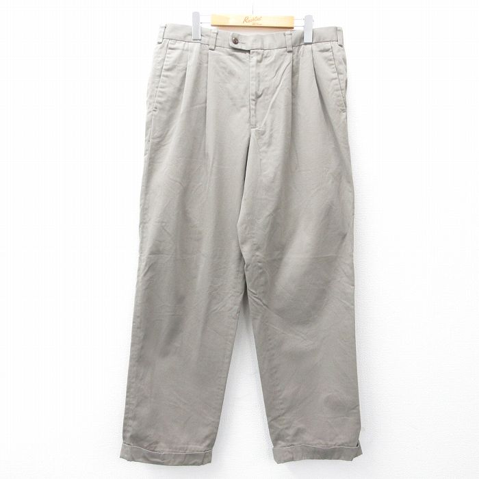 W36★古着 ペリーエリス パンツ メンズ 茶系 ブラウン 25sep18 中古 ボトムス ロング