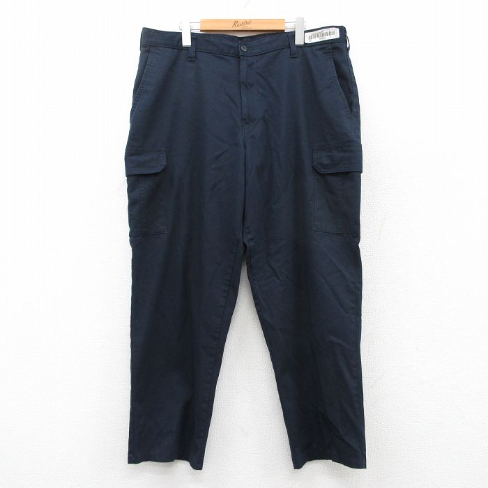 【20%OFF】W38★古着 CiNTAS カーゴ ワーク パンツ メンズ 濃紺 ネイビー 25sep18 中古 ボトムス ロング