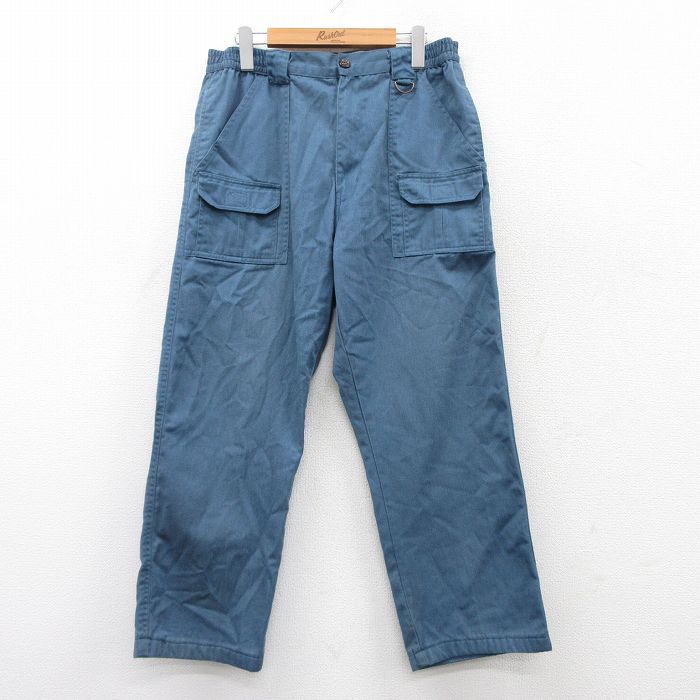 W34★古着 ブッシュ パンツ メンズ 紺系 ネイビー 25sep18 中古 ボトムス ロング