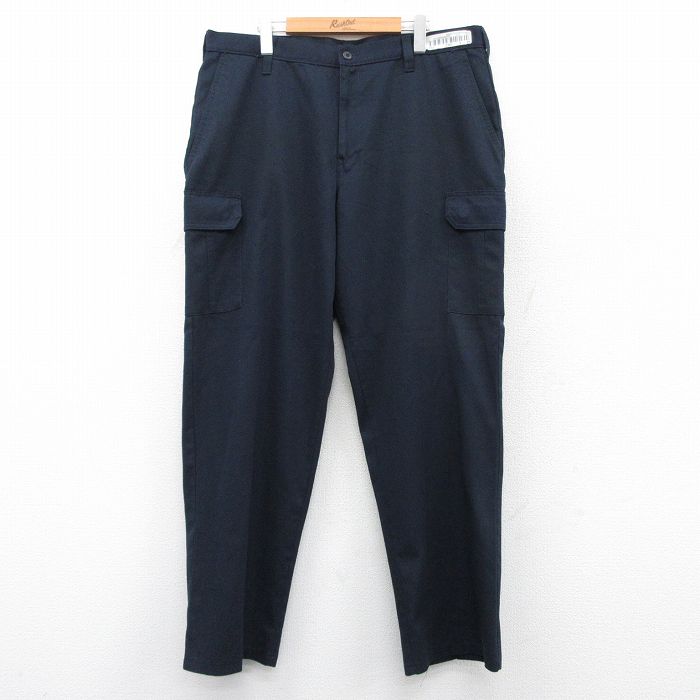 【20%OFF】W38★古着 CiNTAS カーゴ ワーク パンツ メンズ 紺 ネイビー 25sep19 中古 ボトムス ロング