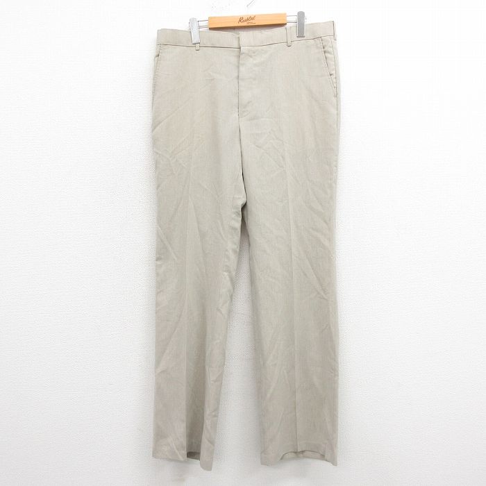 W36★古着 リーバイス Levis アクション スラックス パンツ メンズ 80年代 80s タロン ベージュ カーキ 【spe】 25sep20 中古 ボトムス ロング