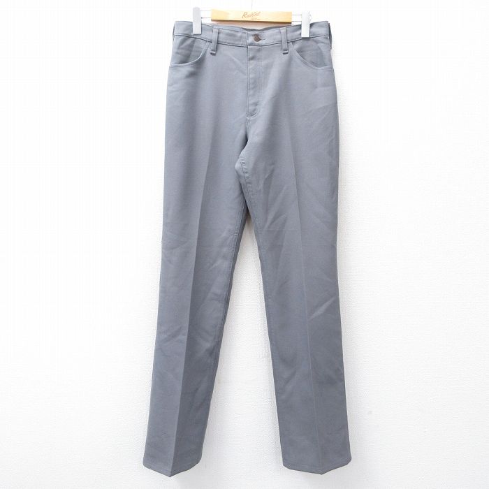 【20%OFF】W32★古着 ラングラー Wrangler ランチャー パンツ メンズ 80年代 80s USA製 タロン グレー 25sep22 中古 ボトムス ロング