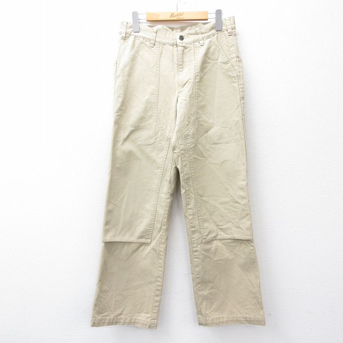 W30★古着 パタゴニア patagonia パンツ メンズ ダブルニー ダック地 オーガニックコットン 薄ベージュ カーキ 【spe】 25sep22 中古 ボトムス ロング