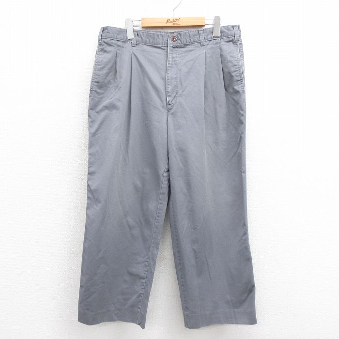 W35★古着 ドッカーズ パンツ メンズ 90年代 90s コットン USA製 グレー 25sep22 中古 ボトムス ロング