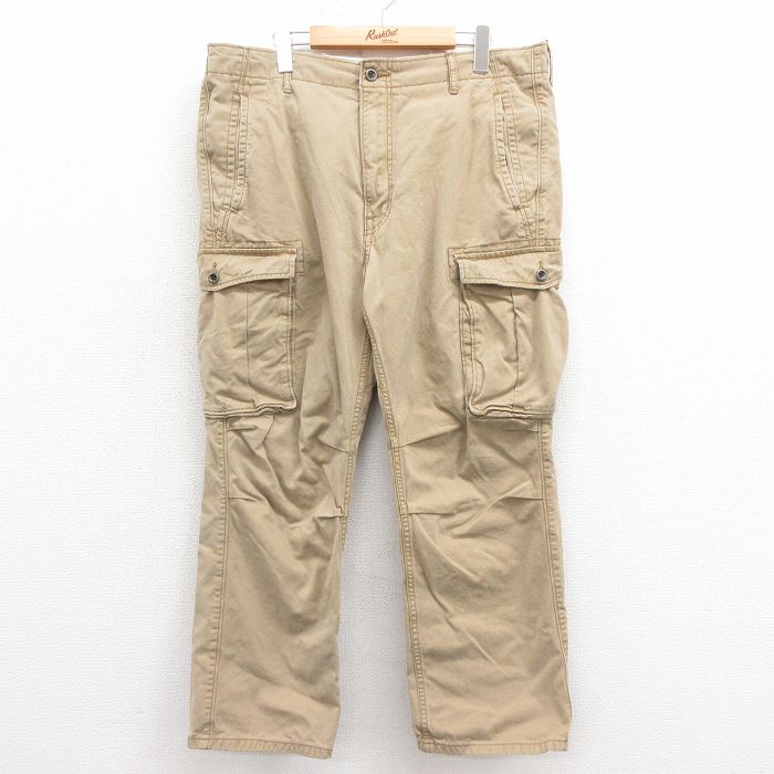 W37★古着 リーバイス Levis カーゴ パンツ メンズ コットン ベージュ カーキ 25sep22 中古 ボトムス ロング