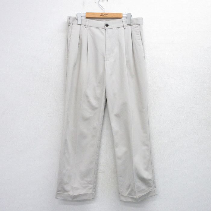 W32★古着 ドッカーズ パンツ メンズ 薄ベージュ カーキ 25sep25 中古 ボトムス ロング