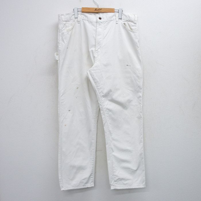 W38★古着 ディッキーズ Dickies ペインター パンツ メンズ シャーウィンウィリアムズ コットン 白 ホワイト 【spe】 25sep25 中古 ボトムス ロング