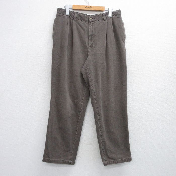 W32★古着 パンツ メンズ グレー 25sep25 中古 ボトムス ロング