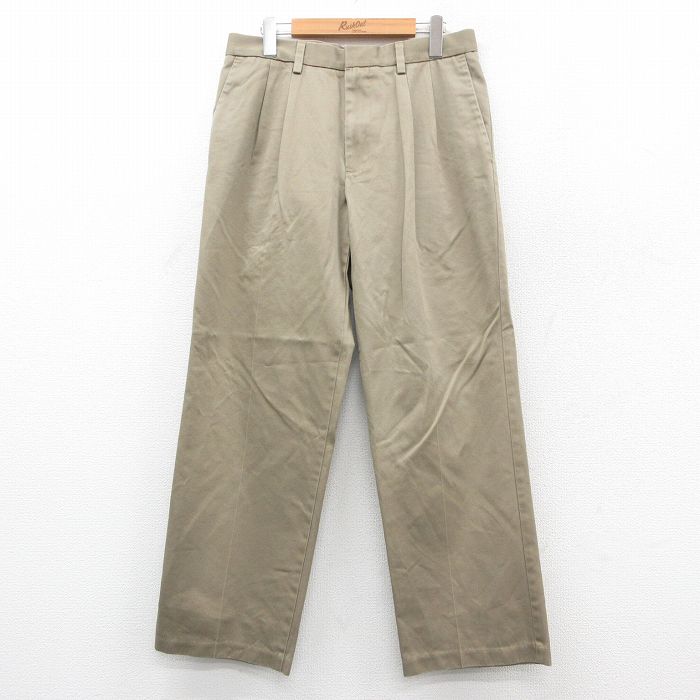 W31★古着 ドッカーズ パンツ メンズ コットン ベージュ カーキ 25sep25 中古 ボトムス ロング