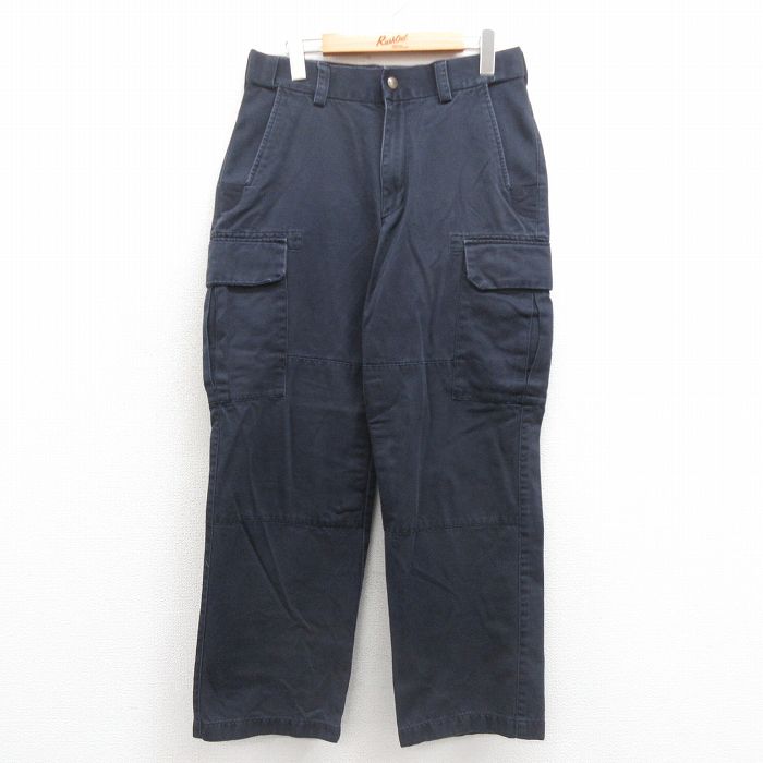 W30★古着 5.11タクティカル カーゴ パンツ メンズ コットン 濃紺 ネイビー 25sep25 中古 ボトムス ロング