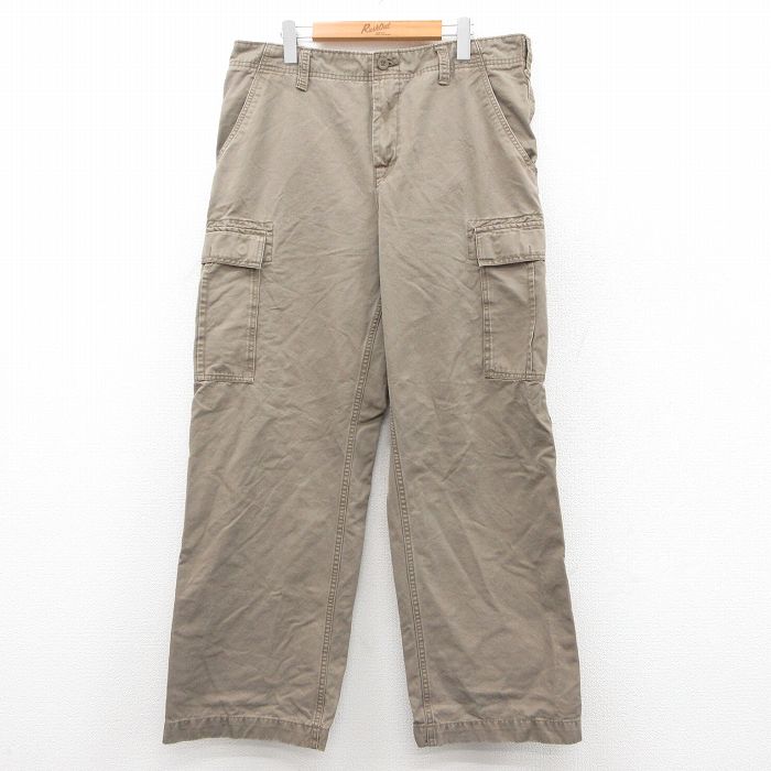【20%OFF】W37★古着 ギャップ GAP カーゴ パンツ メンズ コットン ベージュ カーキ 25sep26 中古 ボトムス ロング