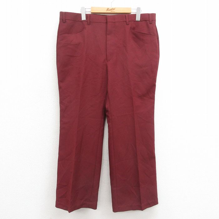 W38★古着 リーバイス Levis スラックス パンツ メンズ 80年代 80s エンジ 【spe】 25sep26 中古 ボトムス ロング