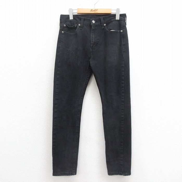 W31★古着 リーバイス Levis 510 ジーンズ メンズ 黒 ブラック デニム 25sep26 中古 ボトムス ジーパン Gパン ロング パンツ