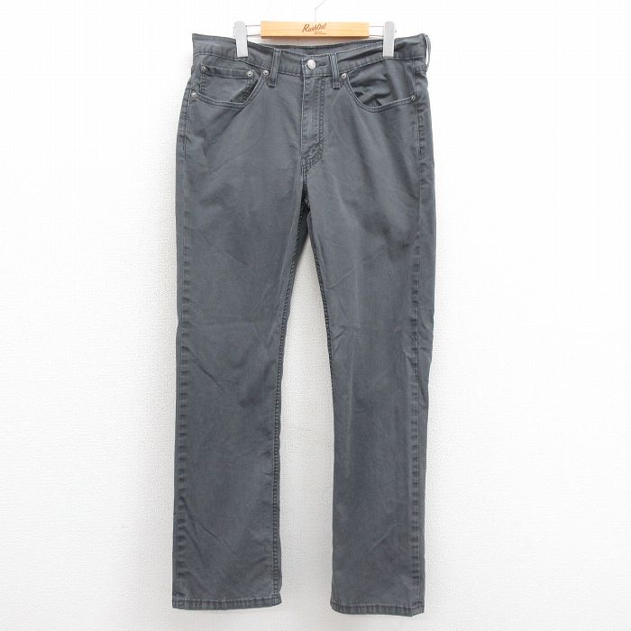 【20%OFF】W35★古着 リーバイス Levis 514 パンツ メンズ グレー 25sep26 中古 ボトムス ロング