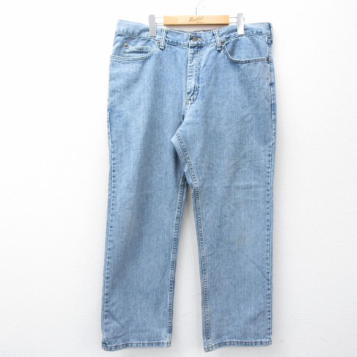 W38★古着 リー Lee ジーンズ メンズ コットン 紺 ネイビー デニム 25sep27 中古 ボトムス ジーパン Gパン ロング パンツ