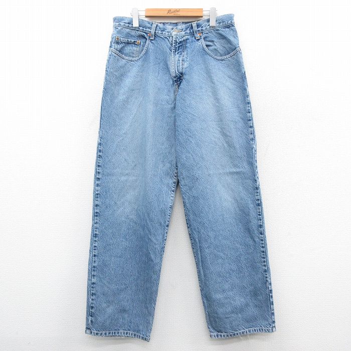 W33★古着 ラッキーブランド Lucky Brand ジーンズ メンズ 90年代 90s コットン USA製 紺 ネイビー デニム 【spe】 25sep27 中古 ボトムス ジーパン Gパン ロング パンツ